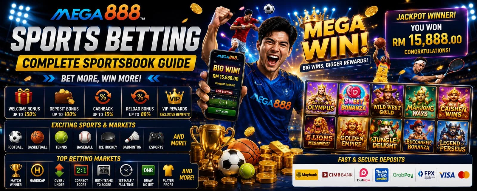 MEGA888 Sports Betting – Complete Sportsbook Guide