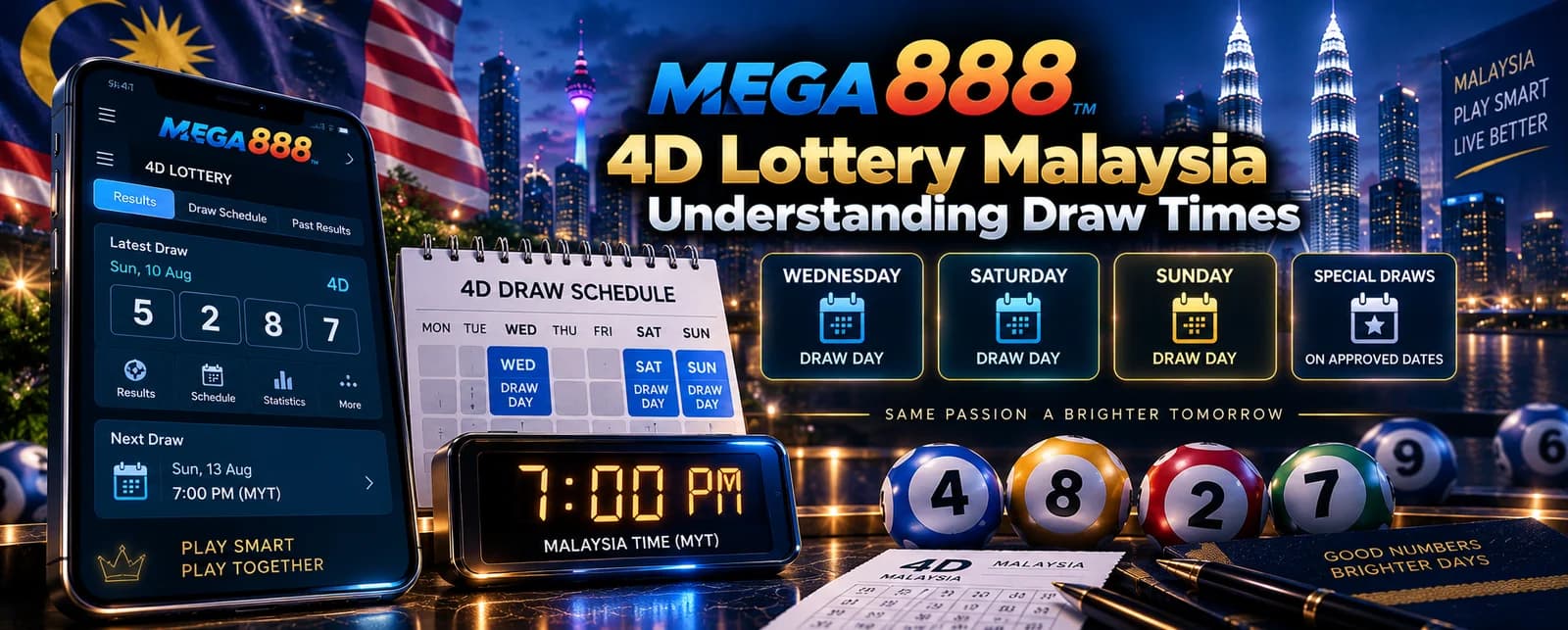 MEGA888 4D Lottery Malaysia – Understanding Draw Times
