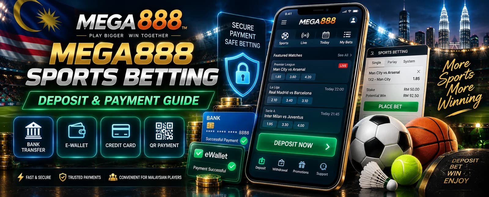 MEGA888 Sports Betting – Deposit and Payment Guide