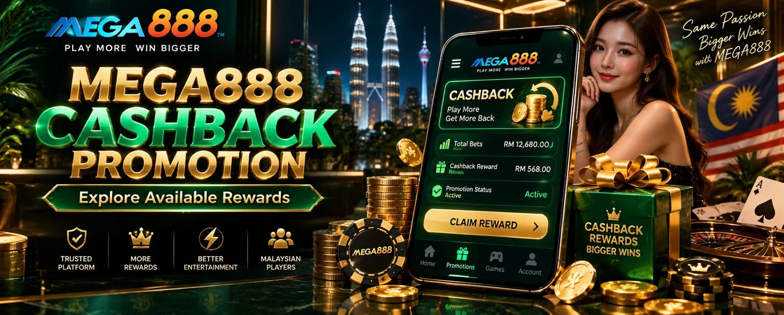 MEGA888 Cashback Promotion – Explore Available Rewards