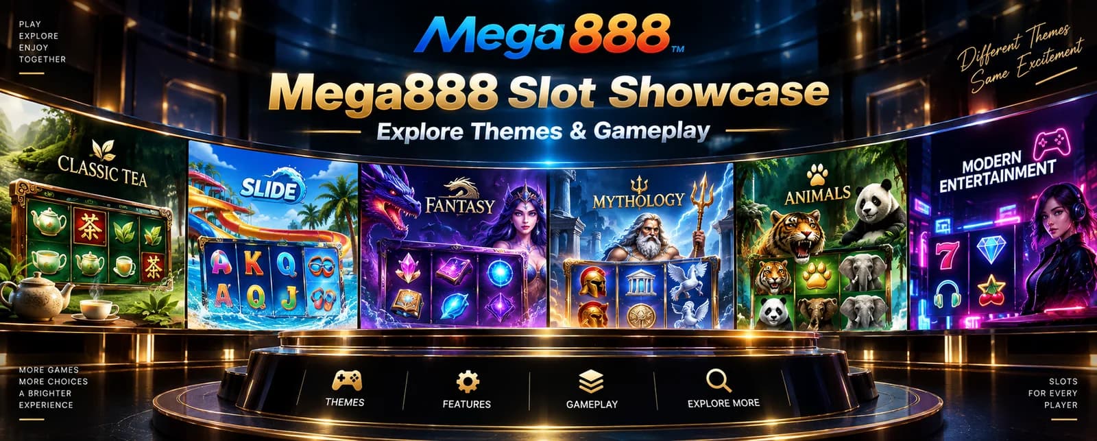 Mega888 Slot Showcase: Explore Themes & Gameplay